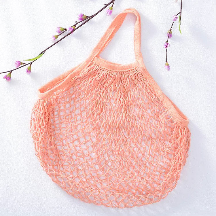 Reusable Organic Cotton Mesh Bag - Plastic Free Zero Waste Shopping Bag