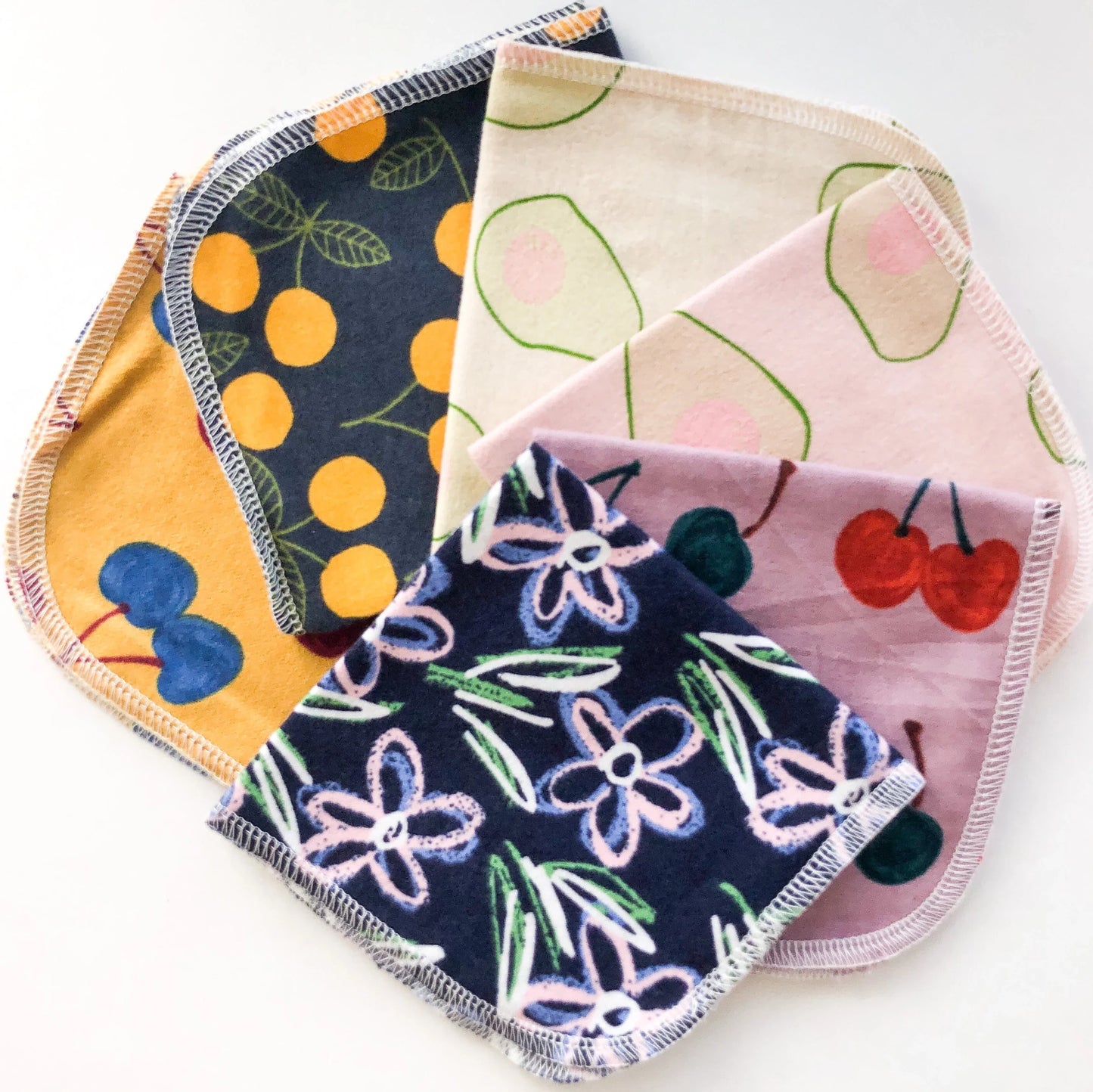 UnPaper Reusable Cloth Towels - Zero Waste Plastic Free Wipes - Organic UnPaper Napkins Single Ply 100% Cotton Made - Set of 6