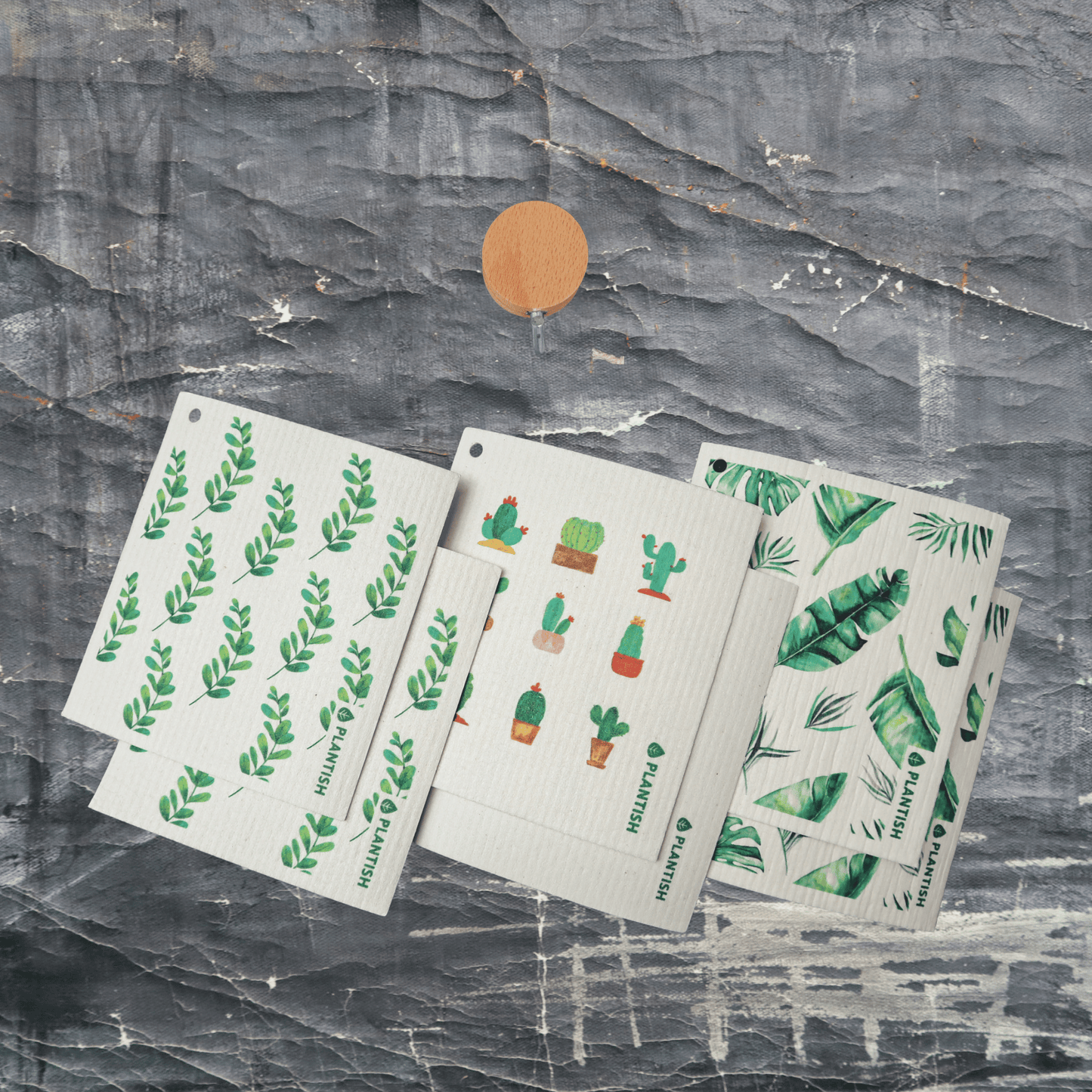 Potting Around - Swedish Sponge Cloth Set + Hook