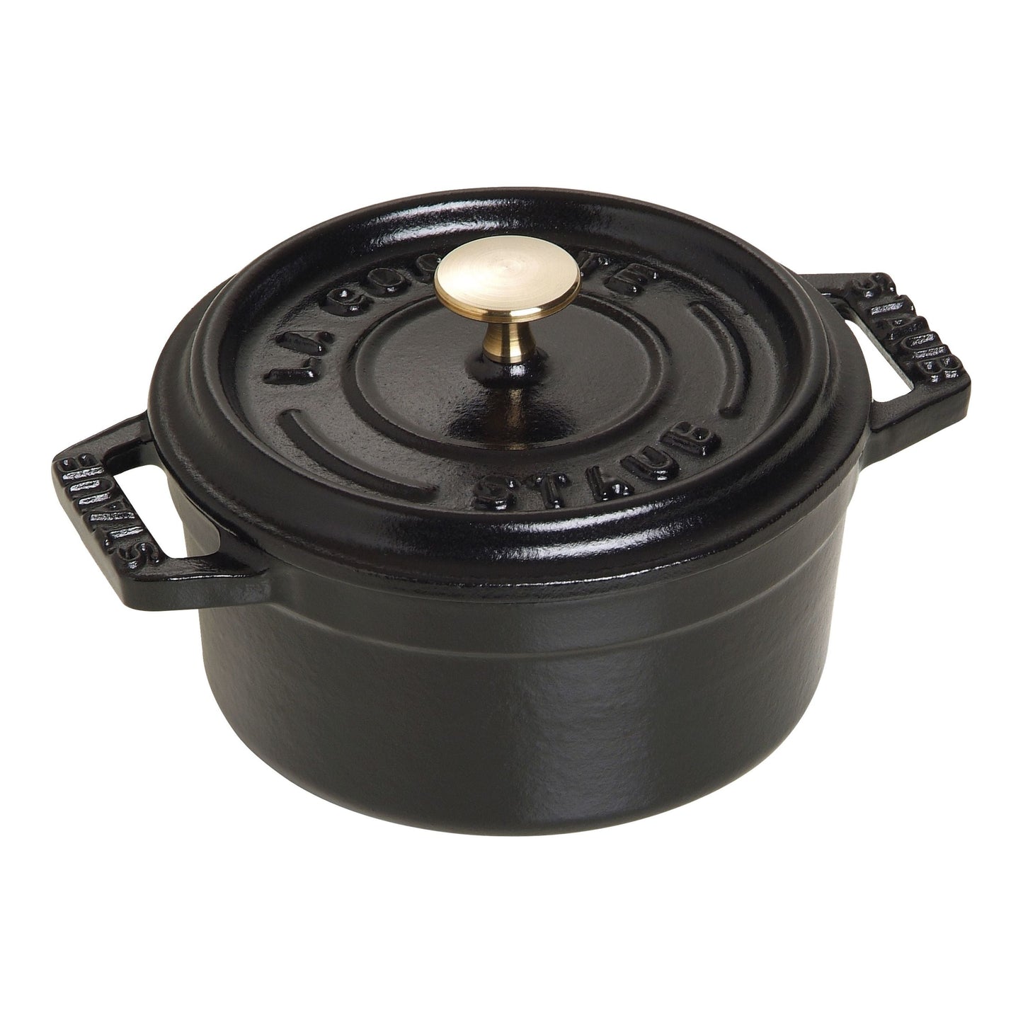 STAUB La Cocotte 250 mL Cast Iron Round Mini Cocotte, Black