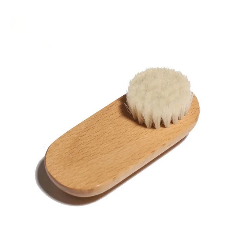 Bamboo Facial Massager with Goat Hair Bristles