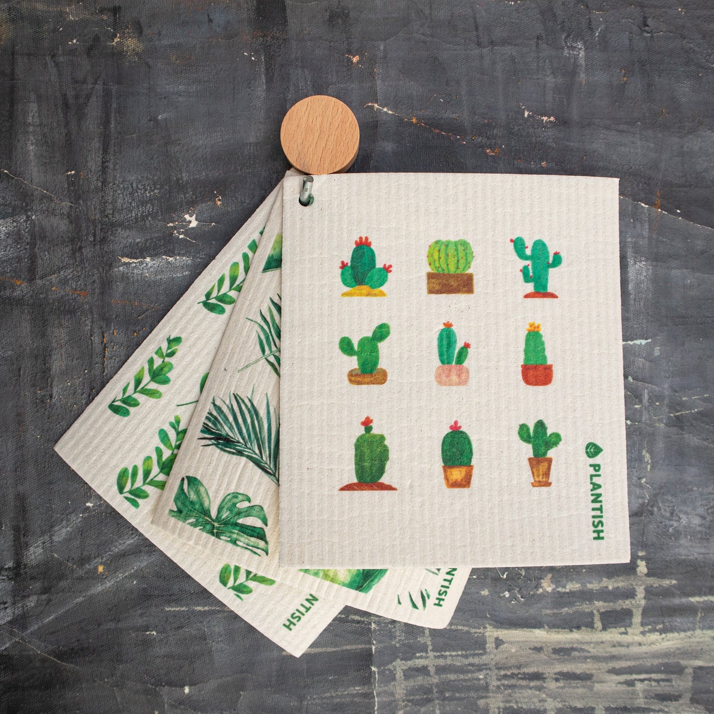 Potting Around - Swedish Sponge Cloth Set + Hook