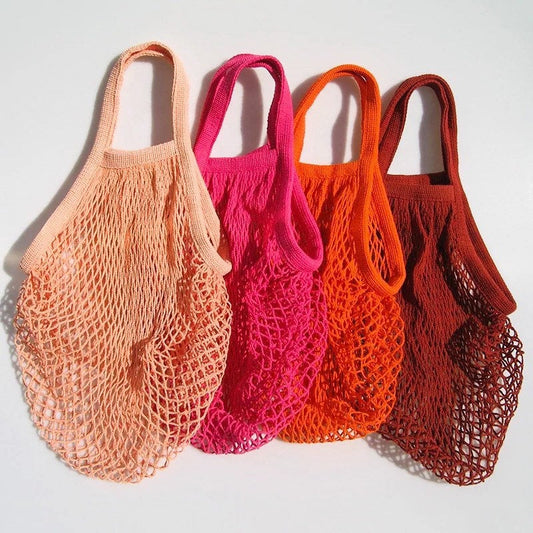 Reusable Organic Cotton Mesh Bag - Plastic Free Zero Waste Shopping Bag
