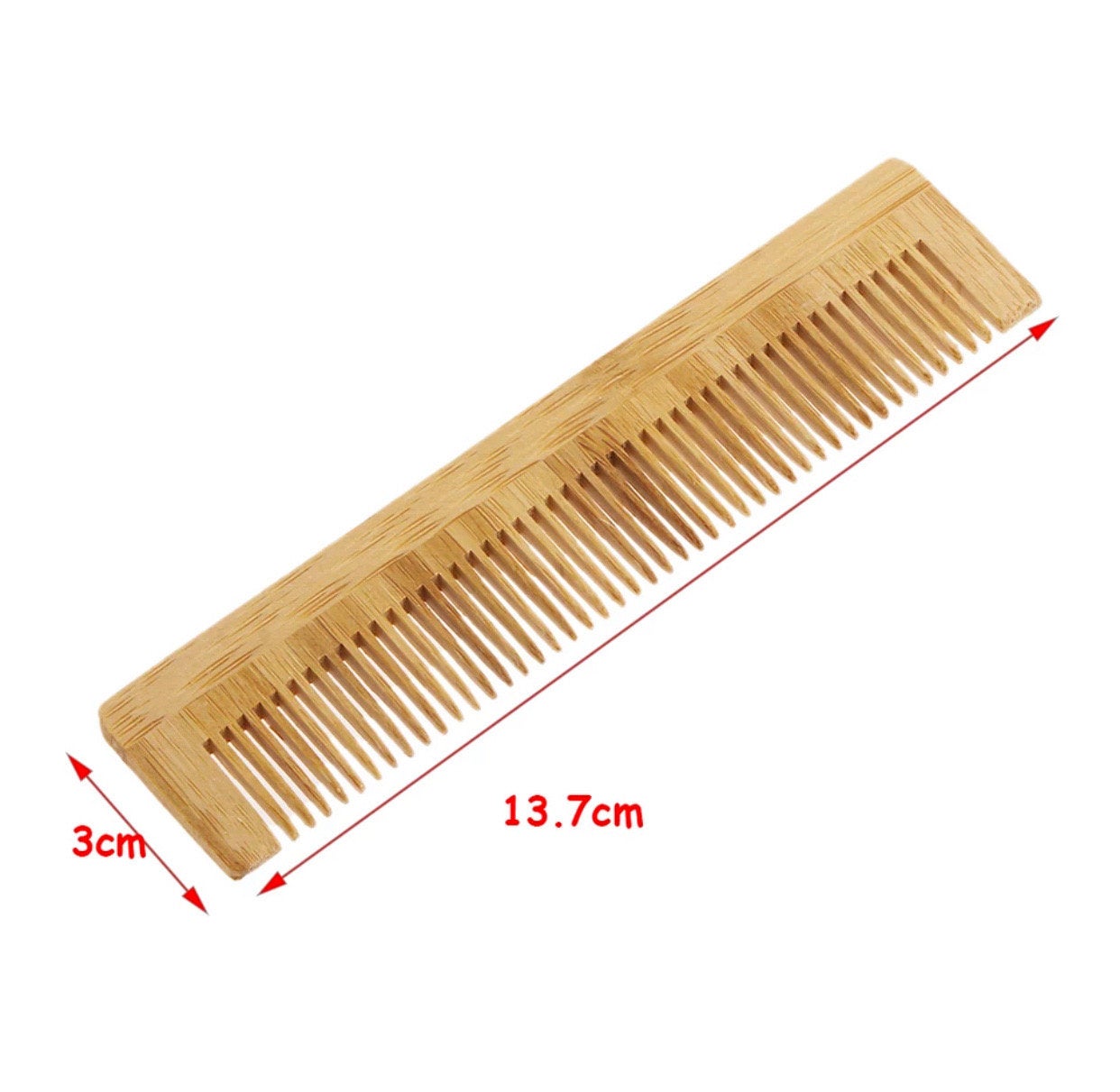 Plastic Free Natural Bamboo Comb - Zero Waste Static Free Comb