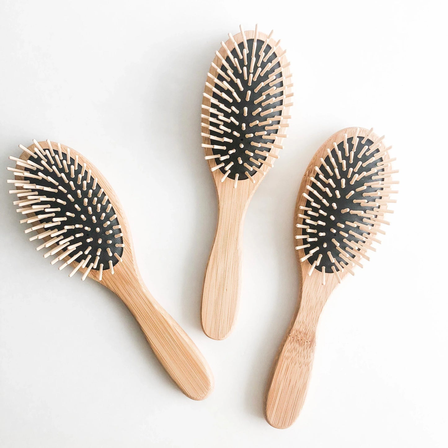 Natural Bamboo Hair Brush - Eco Friendly Plastic Free Detangling Hair Brush - Sustainable Zero Waste Living