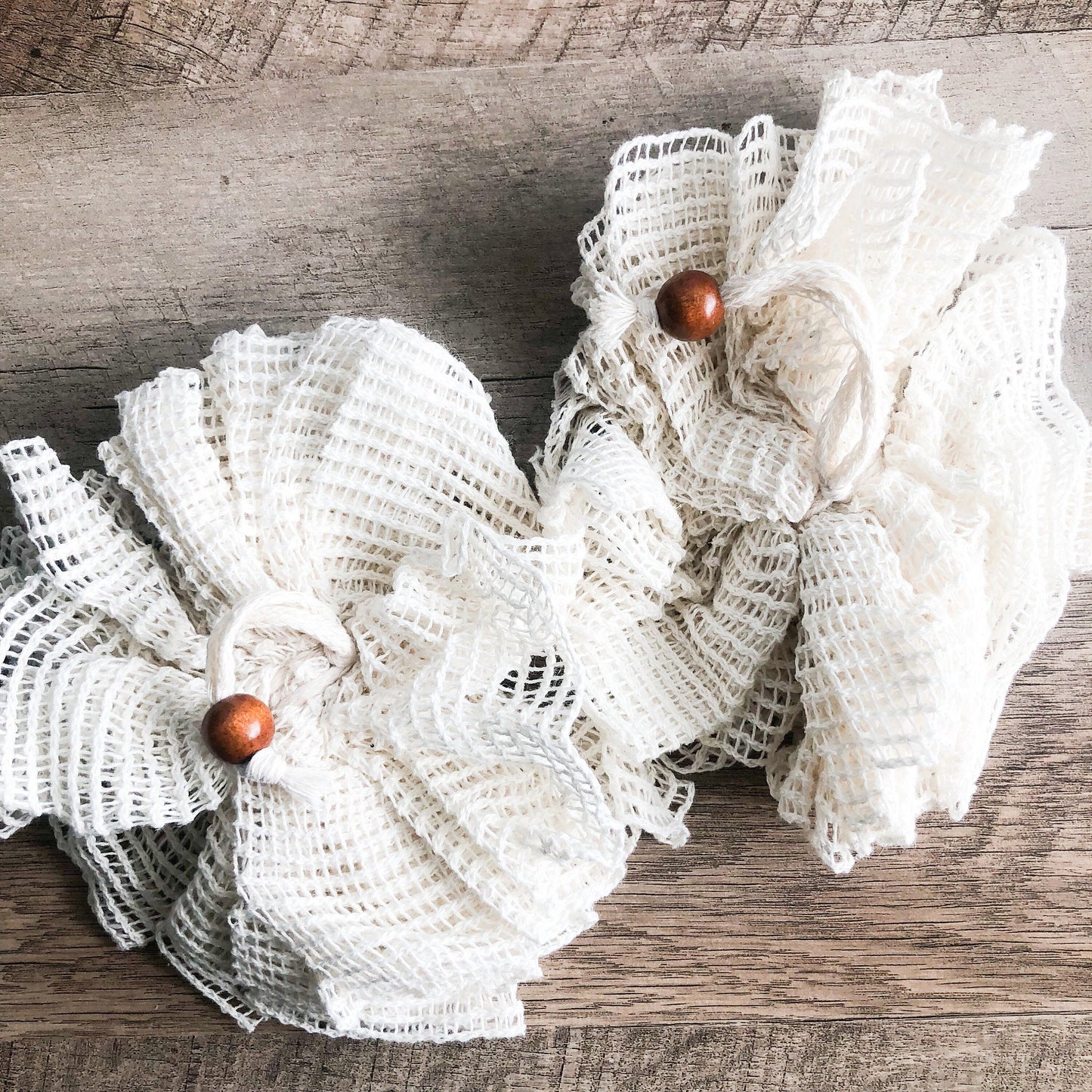 Natural Organic Ramie Bath / Shower Puff - Plastic Free Plant Based Biodegradable Shower Sponge